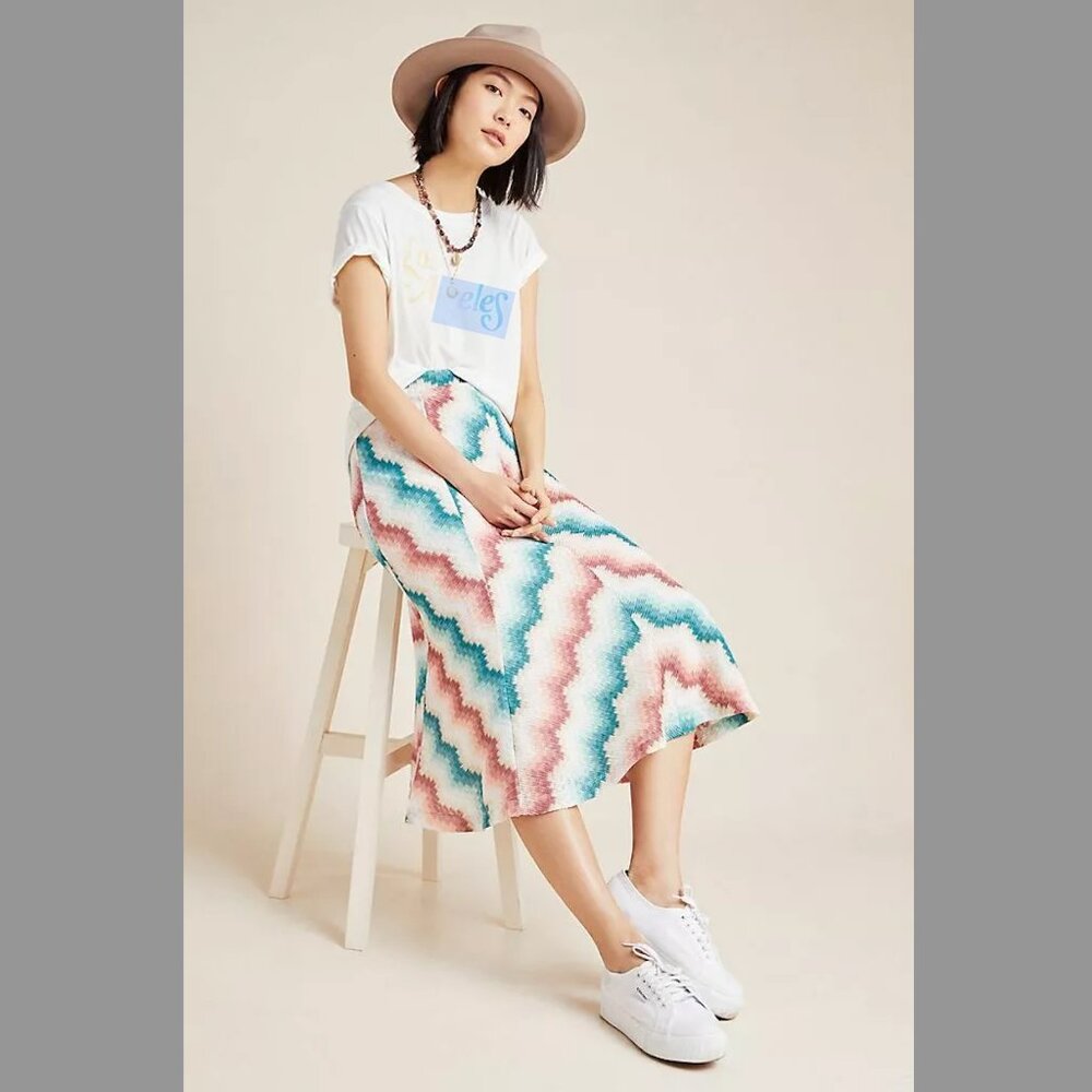 Anthropologie Maeve Maria Chevron Skirt NWT